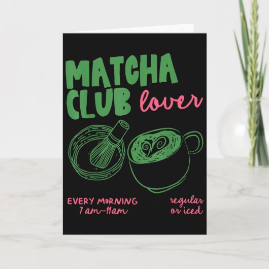Matcha Club Regulärer oder Eisgrüner Tee Matcha La Karte (Vorderseite)