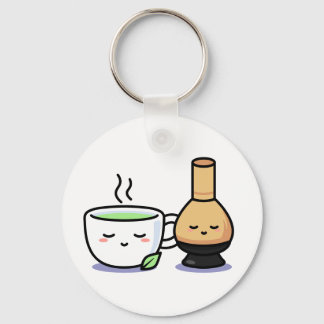 Matcha Cup Whisk Japanischer Grüner Tee Cartoon Schlüsselanhänger