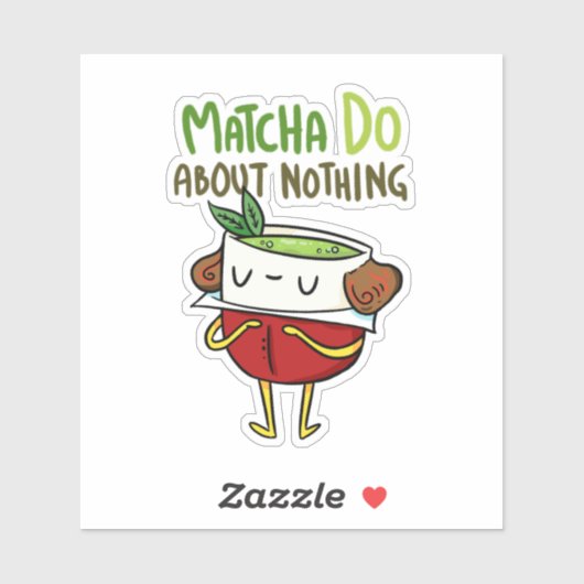 Matcha Do About Nothing Shakespeare Vinyl Sticker (Blatt)