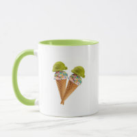 Matcha-Eiscreme-Tasse