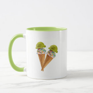 Matcha-Eiscreme-Tasse Tasse