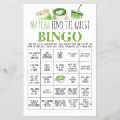 Matcha Find the Guest Bingo Game Card Flyer (Vorne)