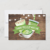 Matcha Flat Dankeskarte (Vorderseite)
