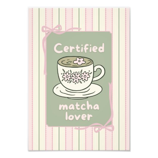 Matcha-Getränk Poster Wandkunst  (Vorne)