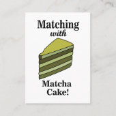 Matcha Green Cake Food Visitenkarte (Vorderseite)
