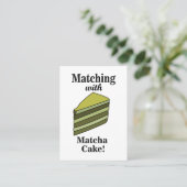 Matcha Green Cake Food Visitenkarte (Stehend Vorderseite)