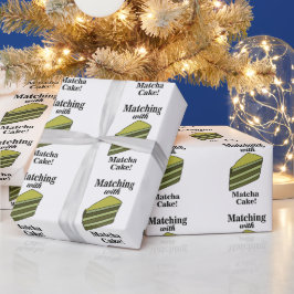 Matcha Green Cake Funny Birthday Geschenkpapier