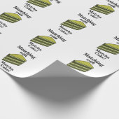 Matcha Green Cake Funny Birthday Geschenkpapier (Ecke)