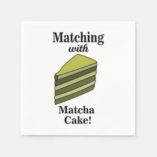 Matcha Green Cake Party Serviette