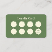 Matcha Green Modern QR Code Loyalty Card Treuekarte (Vorderseite)