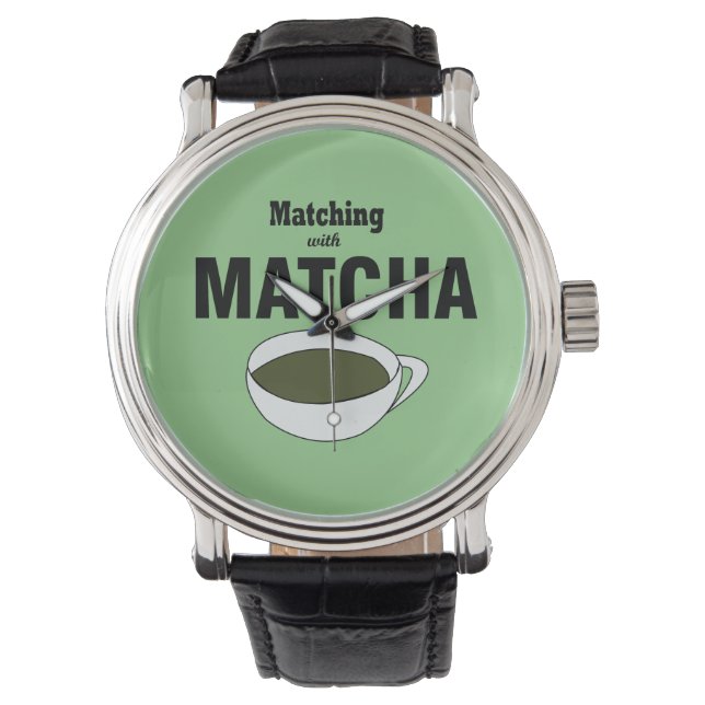 Matcha Green Tea Armbanduhr (Vorderseite)