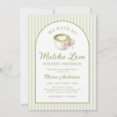 Matcha Green Tea Baby Shower  Einladung (Vorderseite)