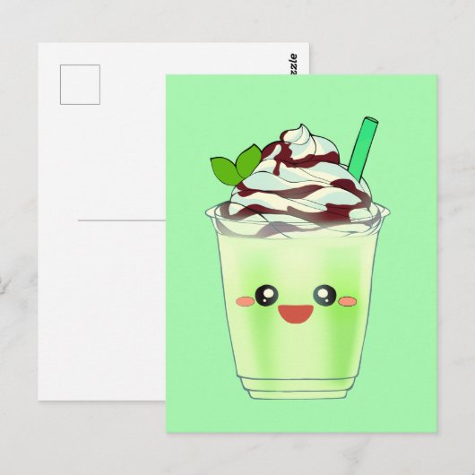 Matcha Green Tea Blended Drink Postkarte (Vorne/Hinten)