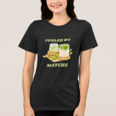 Matcha Green Tea Bubble Tea Lover Tri-Blend Shirt (Vorderseite)