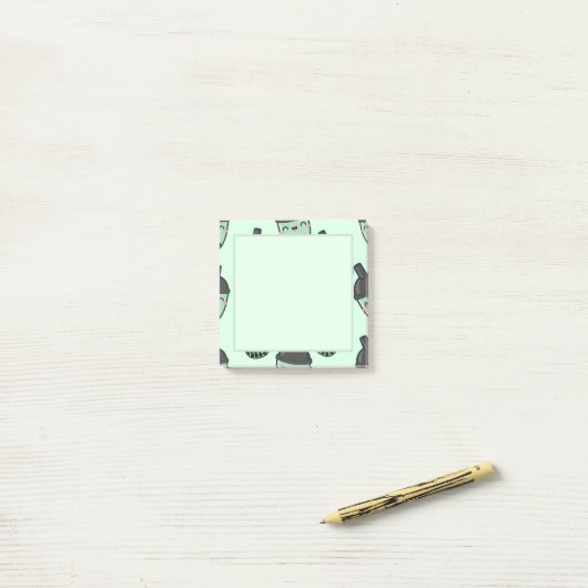 Matcha Green Tea Bubble Tee Boba Post-it Klebezettel (Auf Schreibtisch)