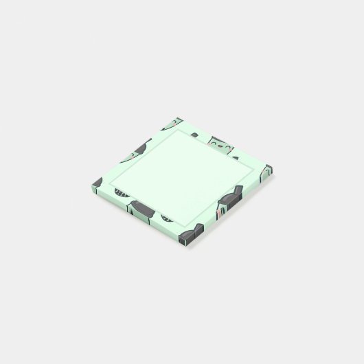 Matcha Green Tea Bubble Tee Boba Post-it Klebezettel (angewinkelt)