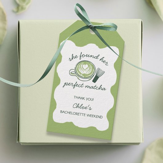 Matcha Green Tea Cup & Whisk Bachelorette Geschenkanhänger
