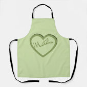 Matcha Green Tea Groovy Y2k Herz Schürze (Vorderseite)