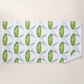 Matcha Green Tea Latte Cup of Tea Cuppa Strandtuch (Vorderseite)