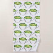 Matcha Green Tea Latte Cup of Tea Cuppa Strandtuch (Vorderseite)