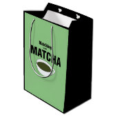 Matcha Green Tea Mittlere Geschenktüte (Rückseite Schrägansicht)