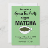 Matcha Green Tea Party Einladung (Vorderseite)
