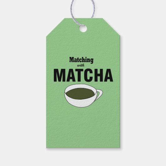 Matcha Green Tea Party Geschenkanhänger (Vorderseite)