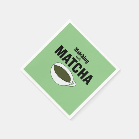 Matcha Green Tea Party Serviette (Ecke)