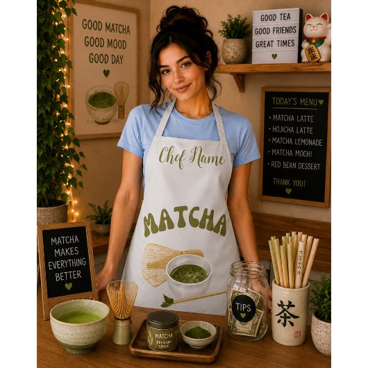 Matcha Green Tee, Best Teas T - Shirt Schürze