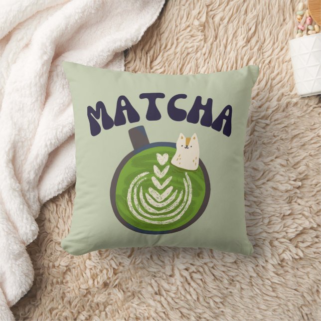 Matcha Green Tee, mit Matcha ist alles besser Kissen (Decke)