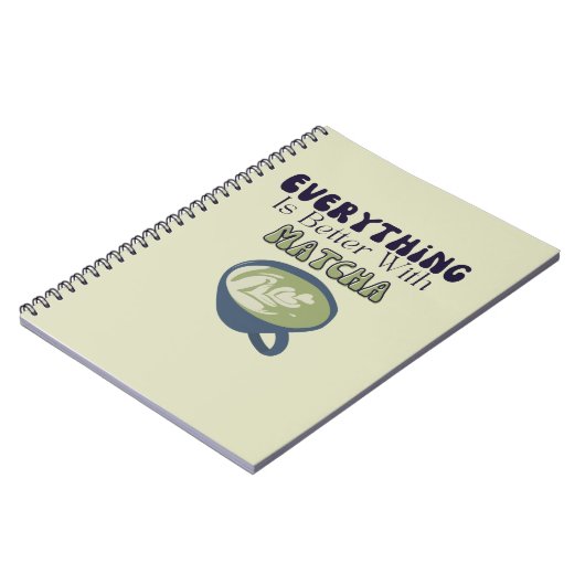 Matcha Green Tee, mit Matcha ist alles besser Notizblock (Linke Seite)