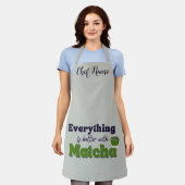 Matcha Green Tee, mit Matcha ist alles besser Schürze (Getragen)