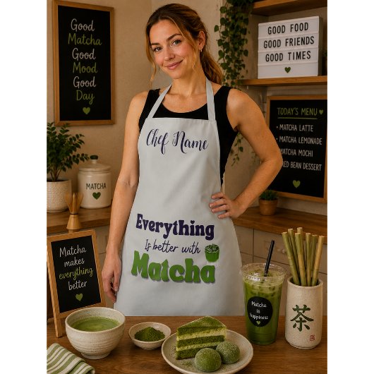 Matcha Green Tee, mit Matcha ist alles besser Schürze