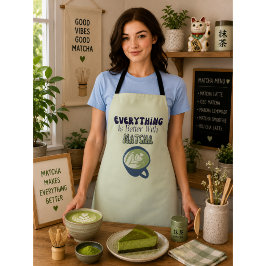 Matcha Green Tee, mit Matcha ist alles besser Schürze