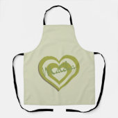 Matcha Green Tee , Retro y2k Herz Schürze (Vorderseite)