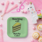 Matcha-Grün-Tortenparty Pappteller (Party)