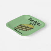Matcha-Grün-Tortenparty Pappteller (Gewinkelt)