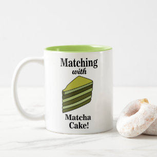 Matcha-Grüner Kuchen Lustig Zweifarbige Tasse
