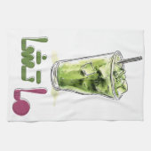 Matcha Grüner Tee م ت ش ش ا ا ا Geschirrtuch (Horizontal)