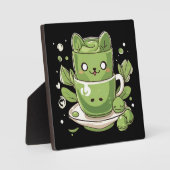 Matcha-grüner Tee Fotoplatte (Vorderseite)