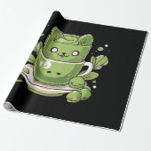 Matcha-grüner Tee Geschenkpapier (Ungerollt)