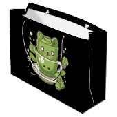 Matcha-grüner Tee Große Geschenktüte (Rückseite Schrägansicht)