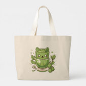 Matcha-grüner Tee Jumbo Stoffbeutel (Rückseite)