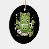 Matcha-grüner Tee Keramik Ornament (Rechts)