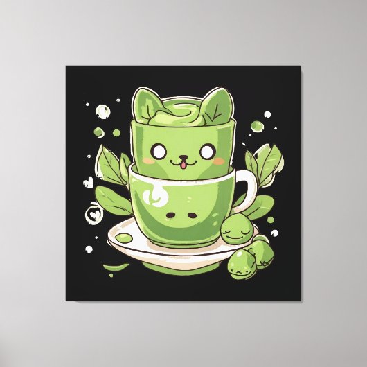 Matcha-grüner Tee Leinwanddruck (Vorderseite)