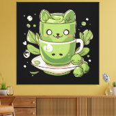 Matcha-grüner Tee Leinwanddruck (Insitu (Wohnzimmer))