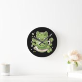 Matcha-grüner Tee Runde Wanduhr (Zuhause)