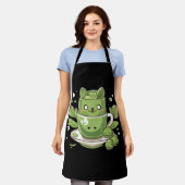 Matcha-grüner Tee Schürze (Getragen)