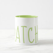Matcha grüner Text und innen Tasse (Zentrum)