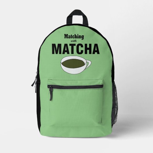 Matcha-Grüntee Bedruckter Rucksack (Vorderseite)